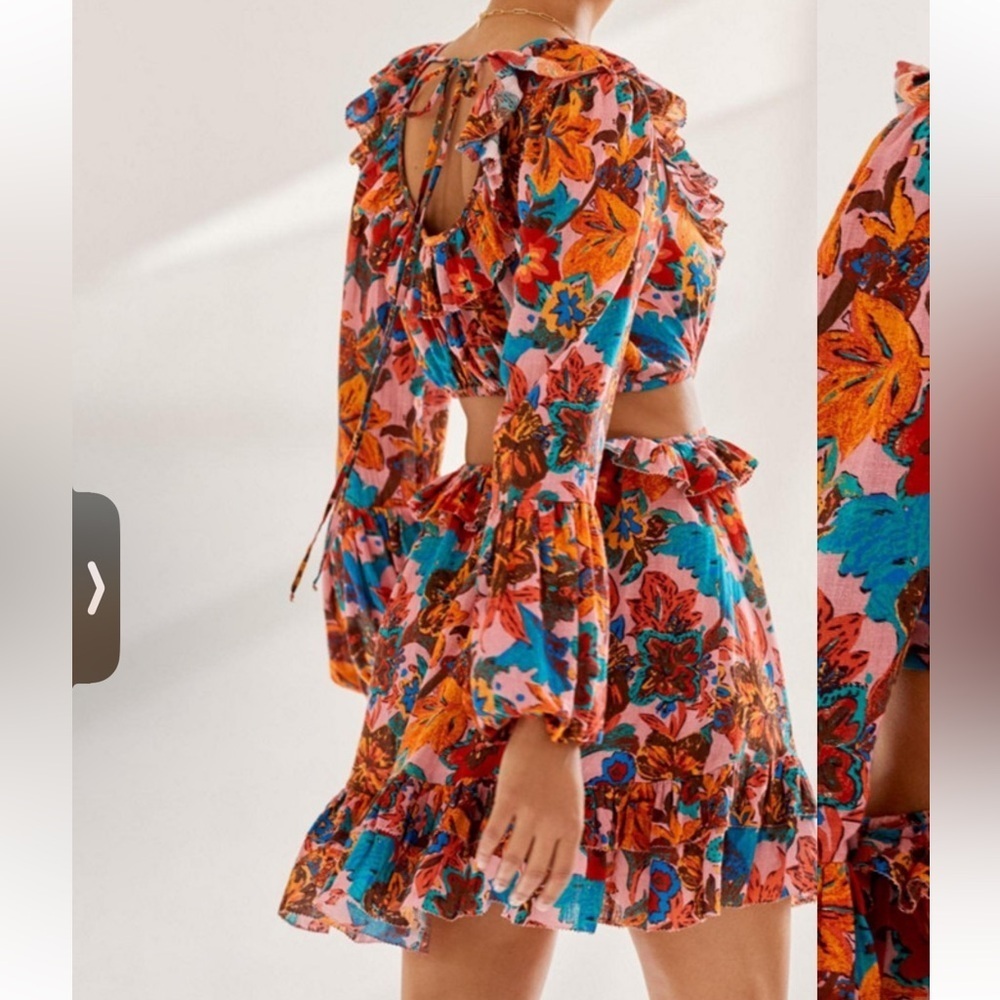 Love the label floral ruffle Cutout Dress - Picture 4 of 11